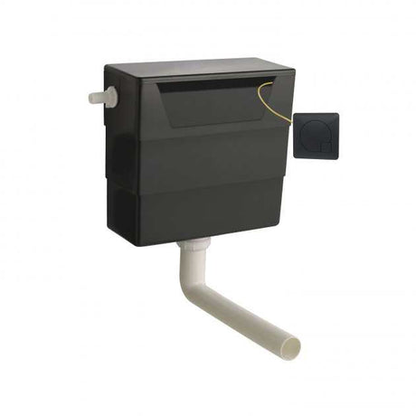 Nuie Front and Top Access Concealed Black Flush Plate Toilet Dual Flush Cistern   - XTY6M02