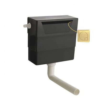 Nuie Front and Top Access Concealed Brushed Brass Flush Plate Toilet Dual Flush Cistern - XTY6M03