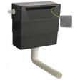 Nuie Front and Top Access Concealed Toilet Dual Flush Cistern with Flush Plate - Brushed Gun Metal - XTY6M04