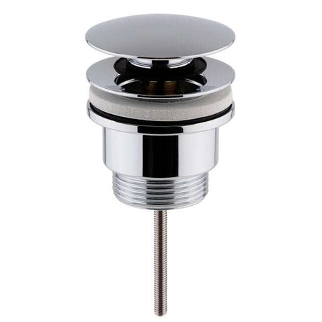 Nuie Universal Push Button Basin Waste - Slotted and Unslotted - Chrome - EK310
