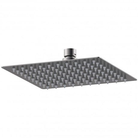 Nuie Windon Square Fixed Shower Head 200mm x 200mm - Brushed Gun Metal - A7088
