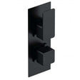 Nuie Windon Diverter dual handle thermostatic concealed shower valve in matt black finish