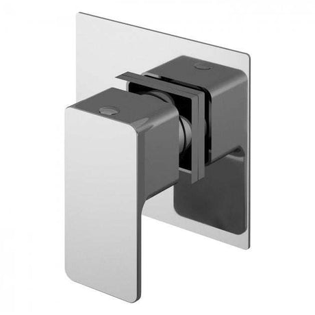 Nuie Windon Concealed Stop Tap Square Shower Valve in chrome with modern thermostatic control and sleek design