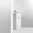 Nuie Mayford 1 Tap Hole Corner Vanity Unit Basin 550mm Wide - White - 