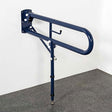 Nymas NymaPRO Trombone Hinged Support Steel Grab Rail with Leg 800mm Length - Dark Blue - DDGR-BP/DB