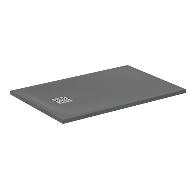 Ideal Standard Ultra Flat S + 1200 x 800mm Shower Tray - Concrete Grey - T5594FS - TAP 'N' SHOWER