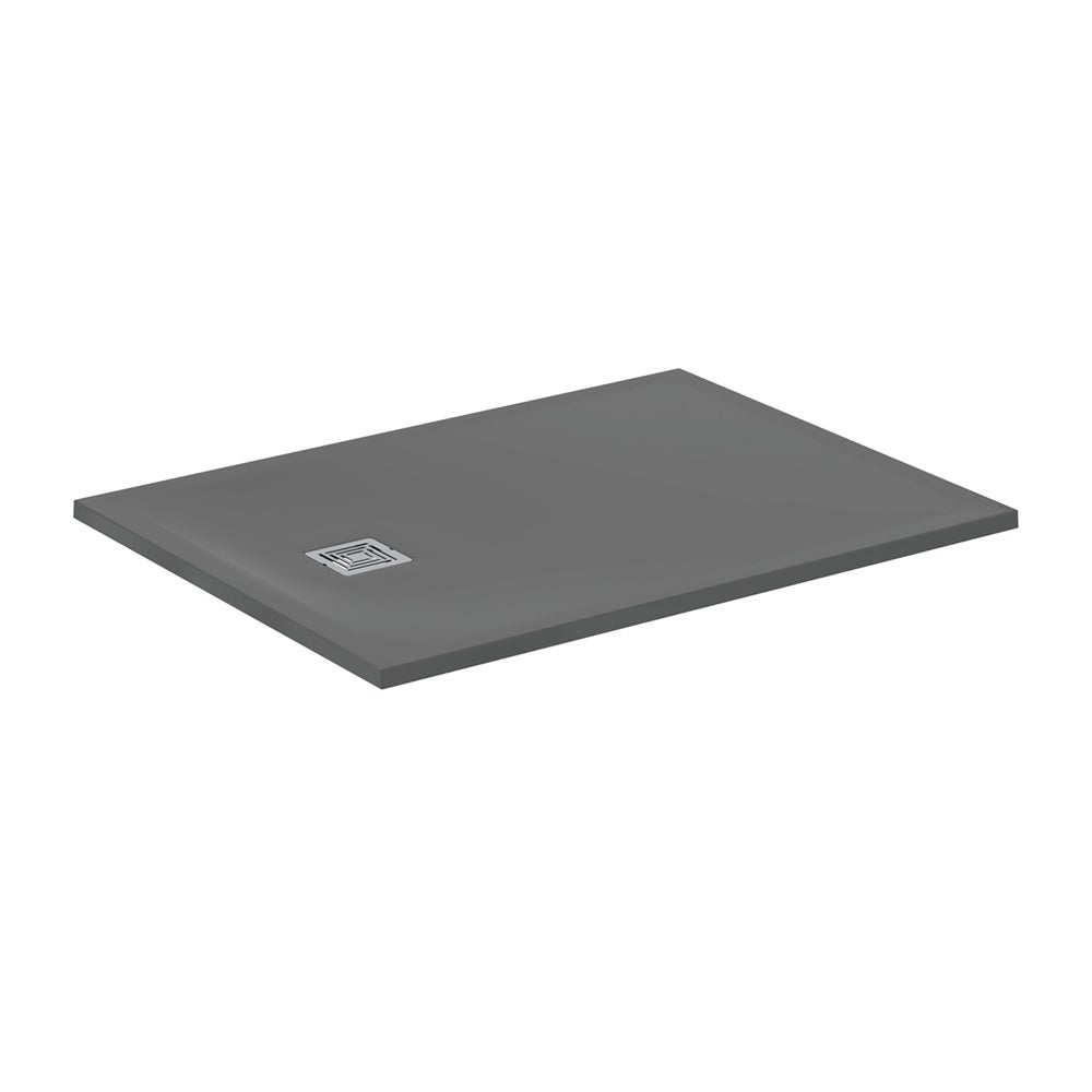 Ideal Standard Ultra Flat S + 1200 x 900mm Shower Tray - Concrete Grey - T5595FS - TAP 'N' SHOWER