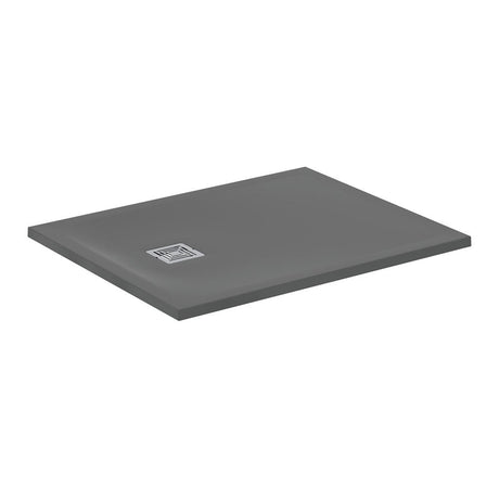 Ideal Standard Ultra Flat S + 1000 x 800mm Shower Tray - Concrete Grey - T5596FS - TAP 'N' SHOWER