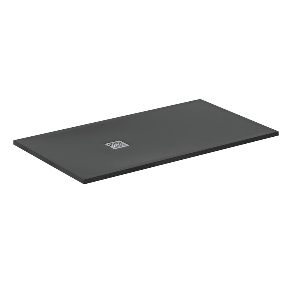 Ideal Standard Ultra Flat S + 1600 x 900mm Shower Tray - Jet Black - T5601FV - TAP 'N' SHOWER