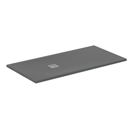 Ideal Standard Ultra Flat S + 1600 x 800mm Shower Tray - Concrete Grey - T5602FS - TAP 'N' SHOWER