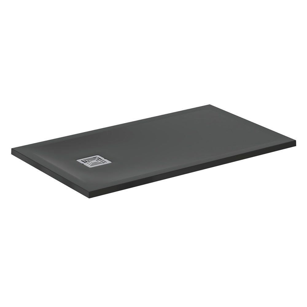 Ideal Standard Ultra Flat S + 1200 x 700mm Shower Tray - Jet Black - T5603FV - TAP 'N' SHOWER