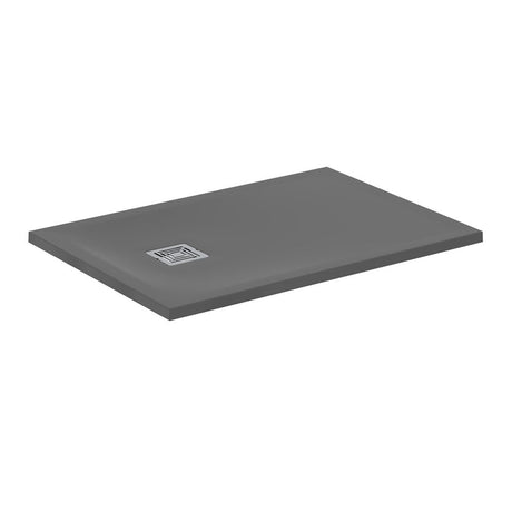Ideal Standard Ultra Flat S + 1000 x 700mm Shower Tray - Concrete Grey - T5606FS - TAP 'N' SHOWER
