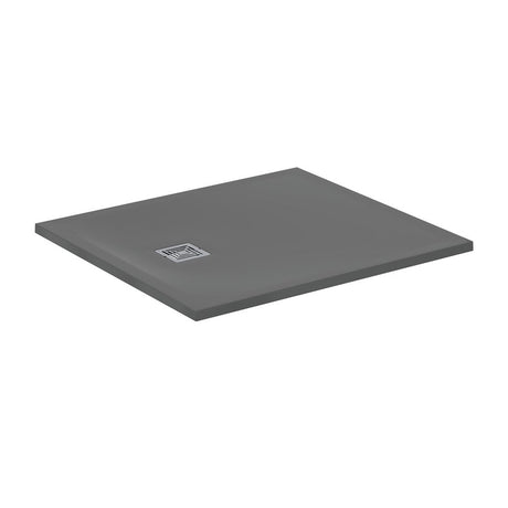 Ideal Standard Ultra Flat S + 1000 x 900mm Shower Tray - Concrete Grey - T5607FS - TAP 'N' SHOWER