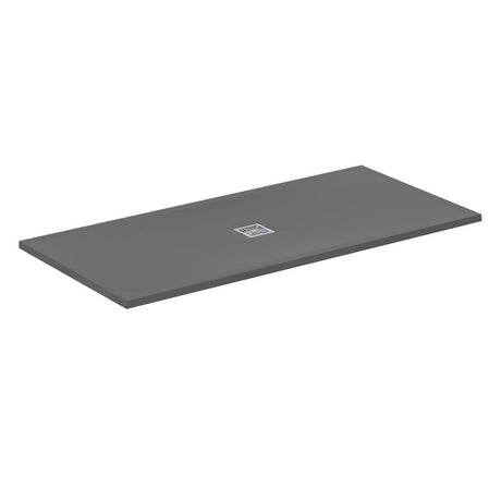 Ideal Standard Ultra Flat S + 1700 x 800mm Shower Tray - Concrete Grey - T5611FS - TAP 'N' SHOWER