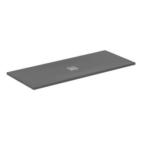 Ideal Standard Ultra Flat S + 1700 x 700mm Shower Tray - Concrete Grey - T5614FS - TAP 'N' SHOWER