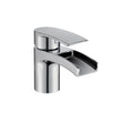 Oakham Tambo Mini Basin Mixer Tap With Waterfall Spout & Click Waste - Chrome