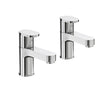 Oakham Osmore Bath Pillar Tap Pair - Chrome - TAP 'N' SHOWER
