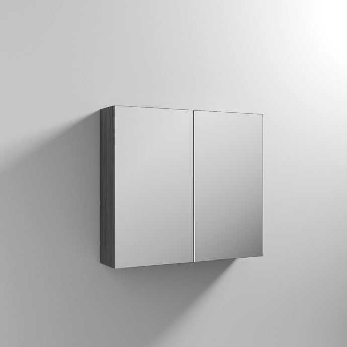 Nuie Athena (50/50) Mirrored Cabinet 800mm Wide - Brown Grey Avola - OFF519