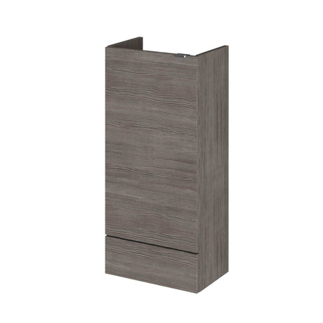 Hudson Reed Fusion compact 400mm brown grey Avola bathroom base unit with soft close door and FSC certified wood