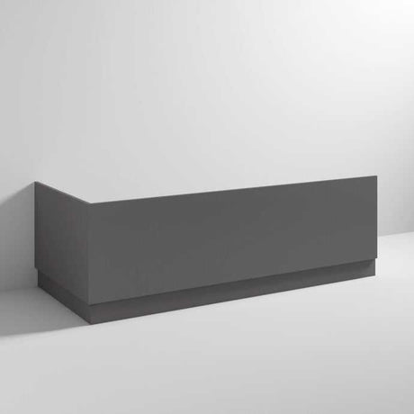 Nuie Athena Gloss Grey Contemporary 800mm Bath End Panel - OFF972