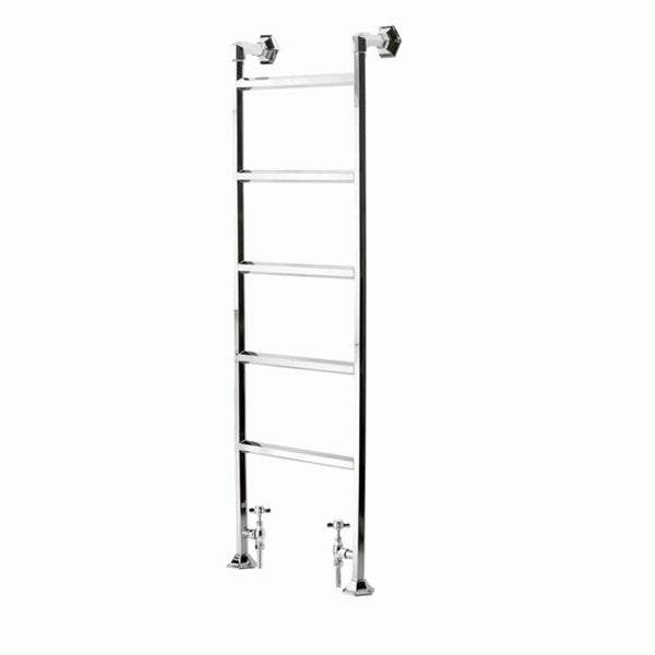 Vogue Art Moderne 7 Heated Towel Rail 1545mm High x 550mm Wide, Dual Fuel - OG011A BR154355CP-HE