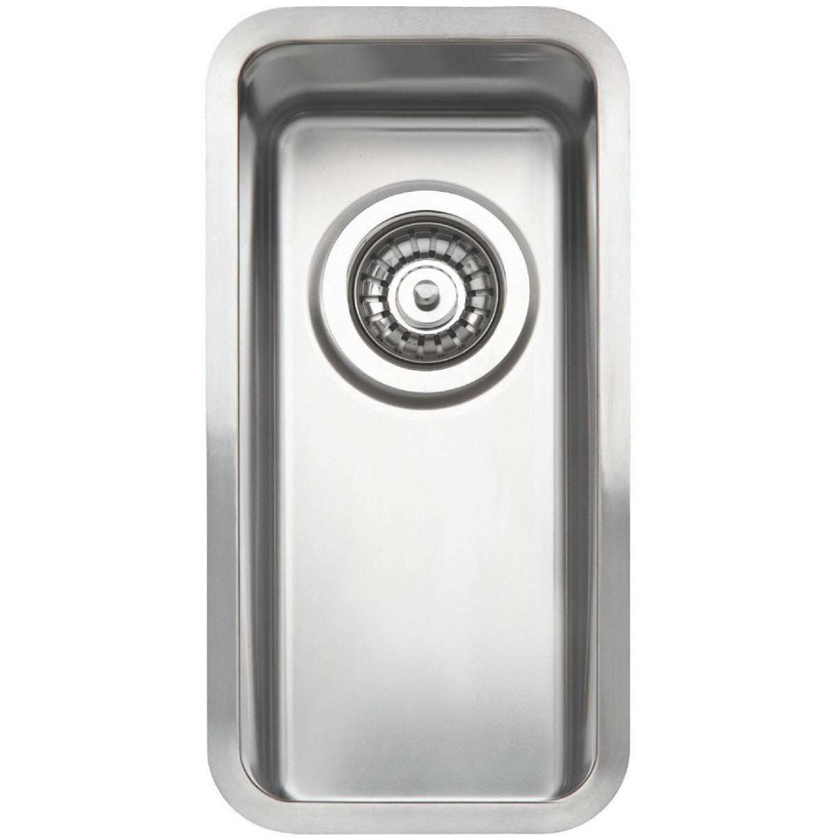 Reginox Elite Integrated Ohio 18x40 stainless steel kitchen sink with rounded corners and basket strainer waste