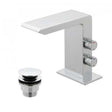 Vado Omika Mono Basin Mixer tap in chrome with universal waste for modern bathroom sinks