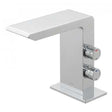 Vado Omika Mono Basin chrome single lever mixer tap with modern solid brass design