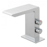 Vado Omika Mono Basin chrome single lever mixer tap with modern solid brass design