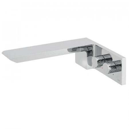 Vado Omika Wall Mounted Basin Mixer in chrome with sleek modern design and solid brass construction