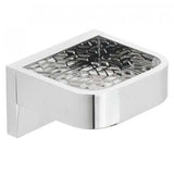 Vado Omika 100Mm chrome bathroom shelf with geometric insert and contemporary design