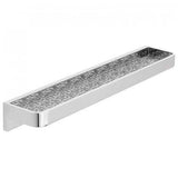 Vado Omika 500Mm chrome bathroom shelf with geometric insert design