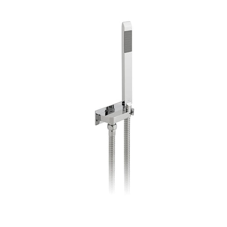 Vado Omika Single Function Hand Held Shower Head with Hose Bracket and Integrated Outlet - Polished Chrome - OMI - SFMKWO/A - CP - TAP 'N' SHOWER