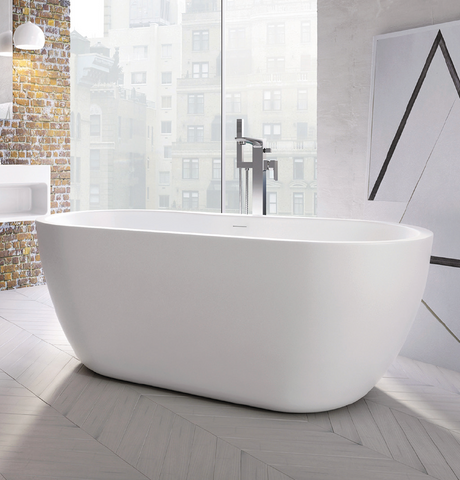Scudo Onyx Acrylic Bath 1555mm - White - BATH-DE1555