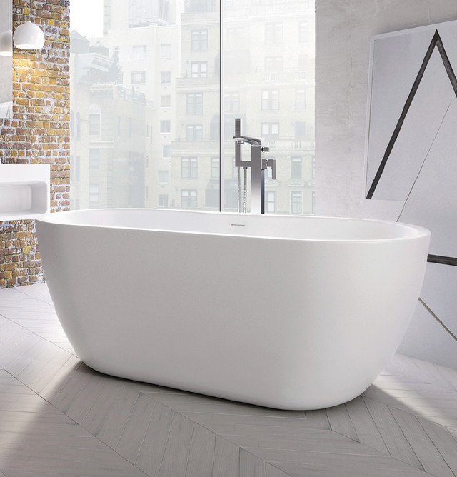Scudo Onyx Acrylic Bath 1555mm - White - BATH-DE1555