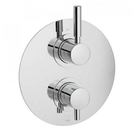 Vado Origins 1 Outlet chrome concealed thermostatic shower valve with two handles wall mounted