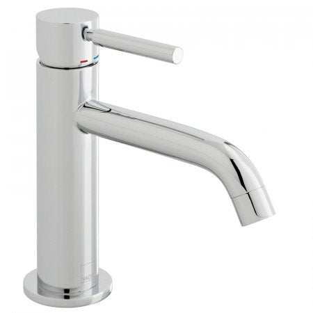 Vado Origins Slimline chrome single lever monobasin mixer tap with smooth cylindrical design
