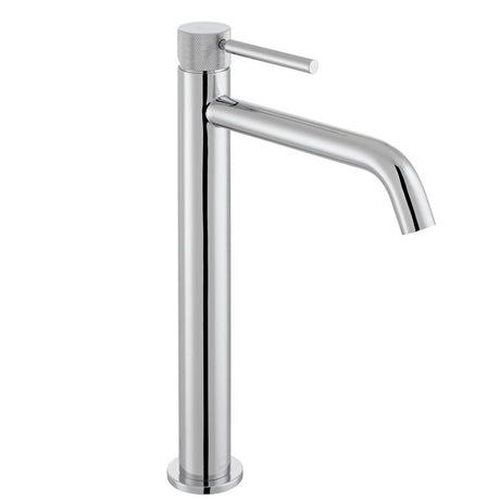 Vado Origins Slimline Mono Basin Mixer Tap With Knurled Accents - Chrome - ORI-200E/SB-CPK