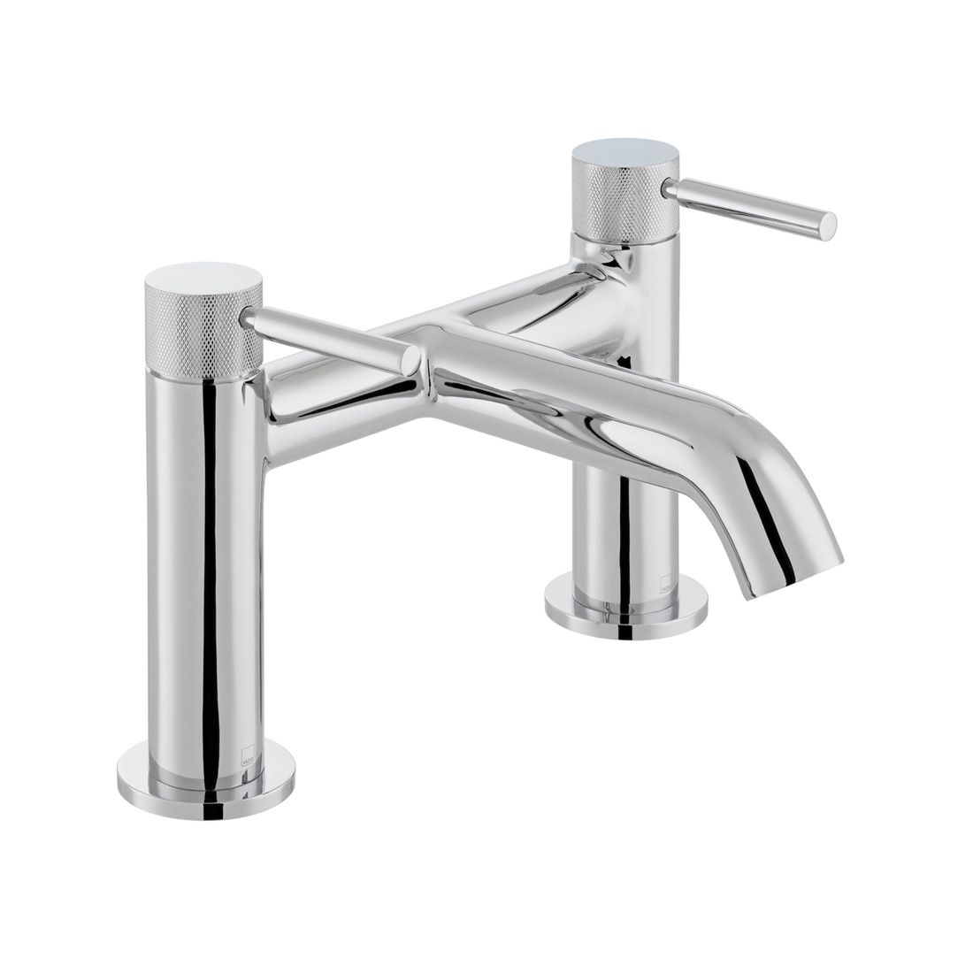 Vado Knurled Accents Bath Filler Tap - Polished Chrome - ORI - 237 - CPK - TAP 'N' SHOWER