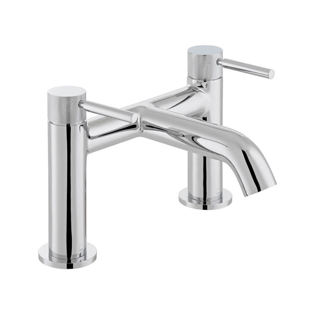 Vado Knurled Accents Bath Filler Tap - Polished Chrome - ORI - 237 - CPK - TAP 'N' SHOWER