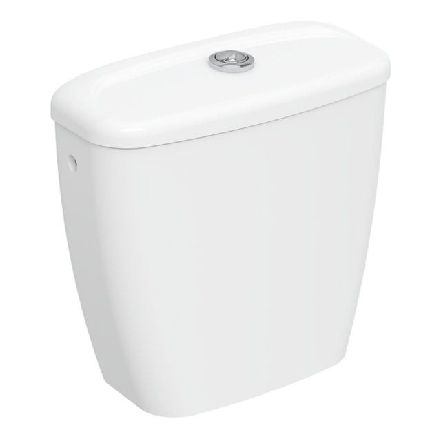 Twyford Option Close Coupled Cistern 6/4L Push Button - White- OT2396WH