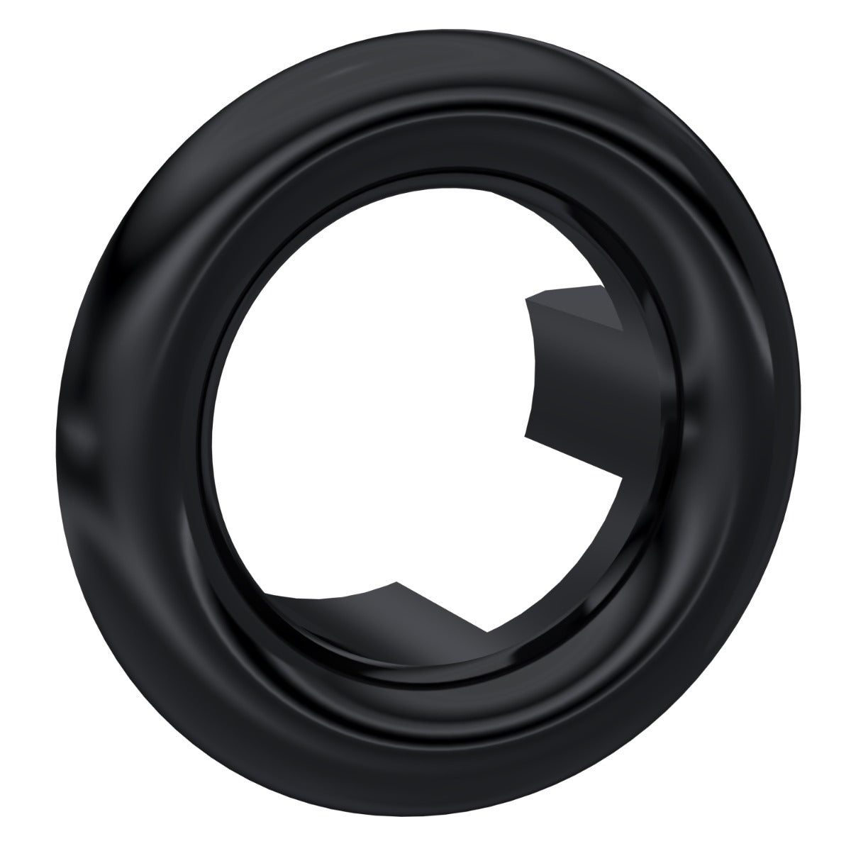 Nuie Ceramics Accessories Overflow Cover - Matt Black - OVFL02 - TAP 'N' SHOWER