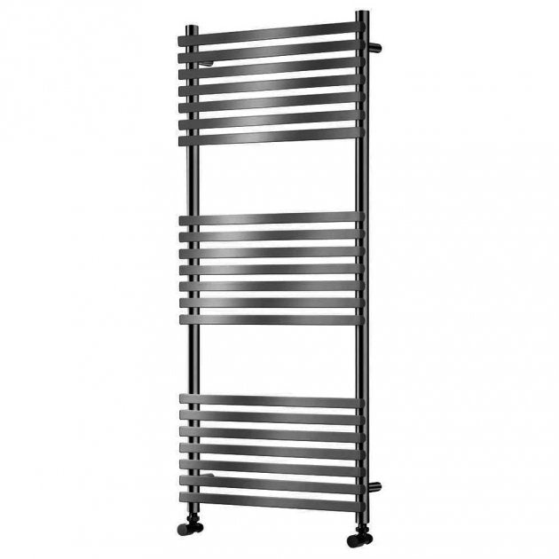 Towelrads Oxfordshire Straight Heated Towel Rail 1186mm High x 500mm Wide - Anthracite - 120958