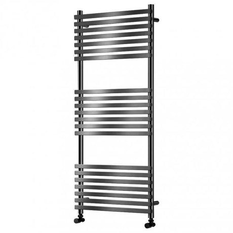 Towelrads Oxfordshire Straight Heated Towel Rail 1186mm High x 500mm Wide - Anthracite - 120958