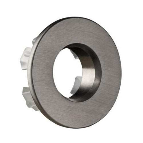 JTP Overflow Cover Brushed Black stainless steel bathroom accessory with sleek, durable design