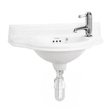 Burlington White Cloakroom Basin 1 Right Hand Tap Hole 505mm - P13R