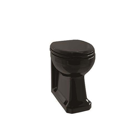 Burlington Back-to-Wall WC Pan 425 x 360mm - Jet Black - P14JET
