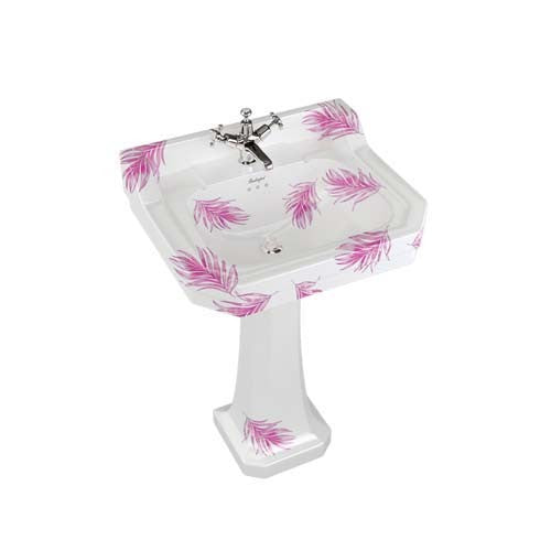 Burlington Bespoke Botanical Full Pedestal 680 x 290mm - Pink - P1BOTA
