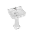 Burlington Bespoke Spring Forest Full Pedestal 680 x 290mm - White/Green - P1FORE