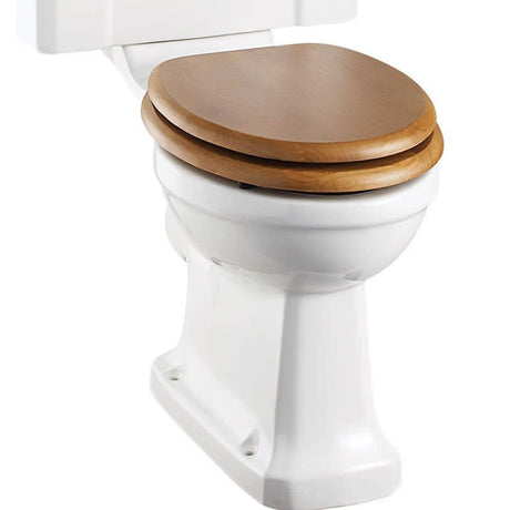 Burlington Close Coupled White WC Pan with Horizontal Outlet - P5